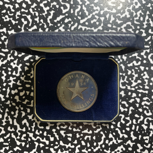 1958 Ghana 10 Shillings Lot#B2783 Silver! With Case