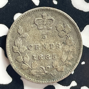 1885 Canada 5 Cents Lot#T7808 Silver! Better Date
