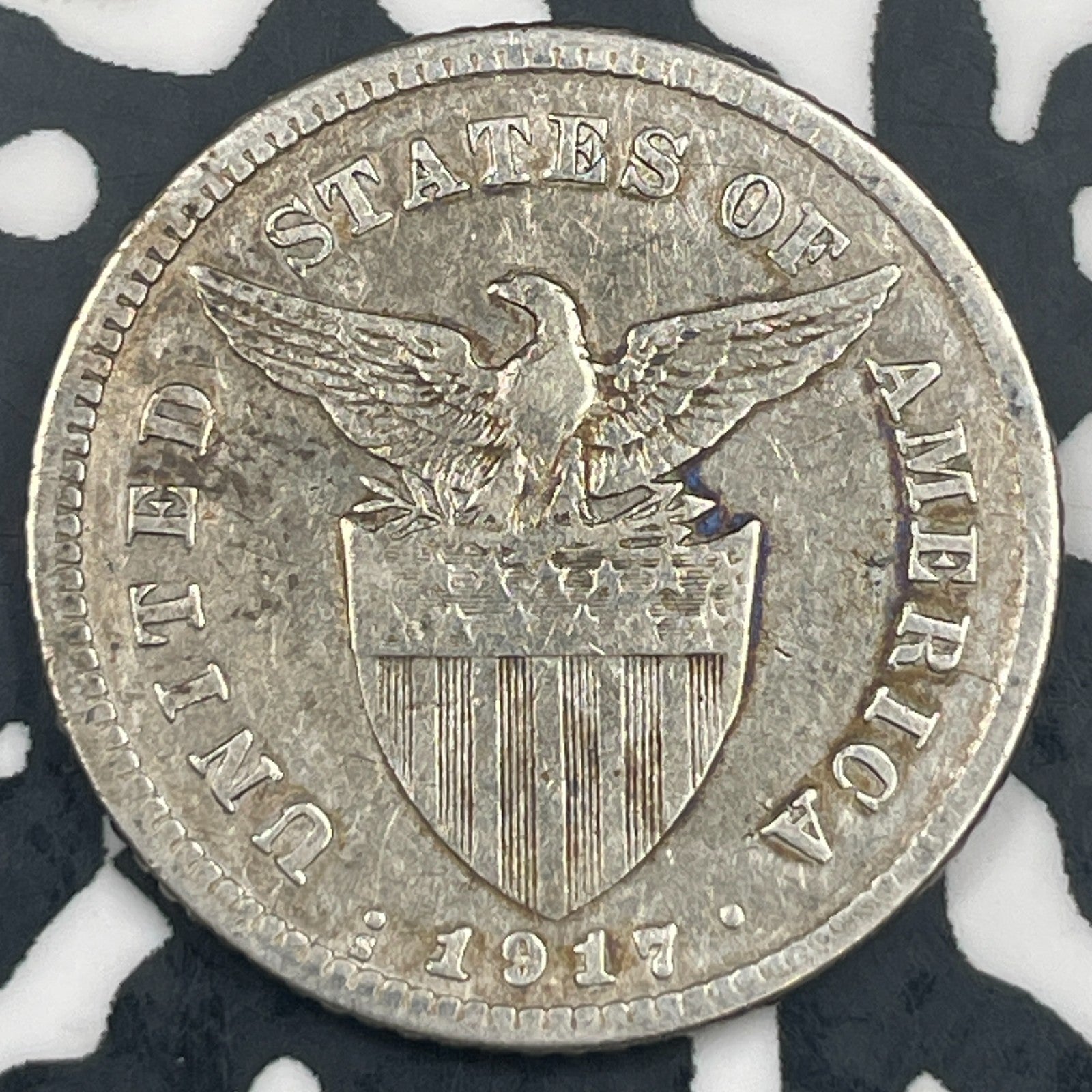 1917-S U.S. Philippines 20 Centavos Lot# N3738 Silver!