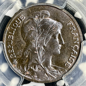 1906 France 5 Centimes PCGS MS64BN Lot#G9837 Choice UNC! Gad-165, F-119