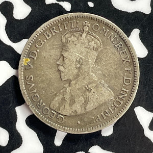 1925 Australia 6 Pence Sixpence Lot#T9645 Silver! Obverse Scratches