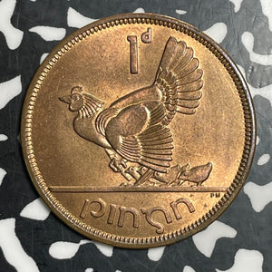 1966 Ireland 1 Penny Lot#T2932 High Grade! Beautiful!