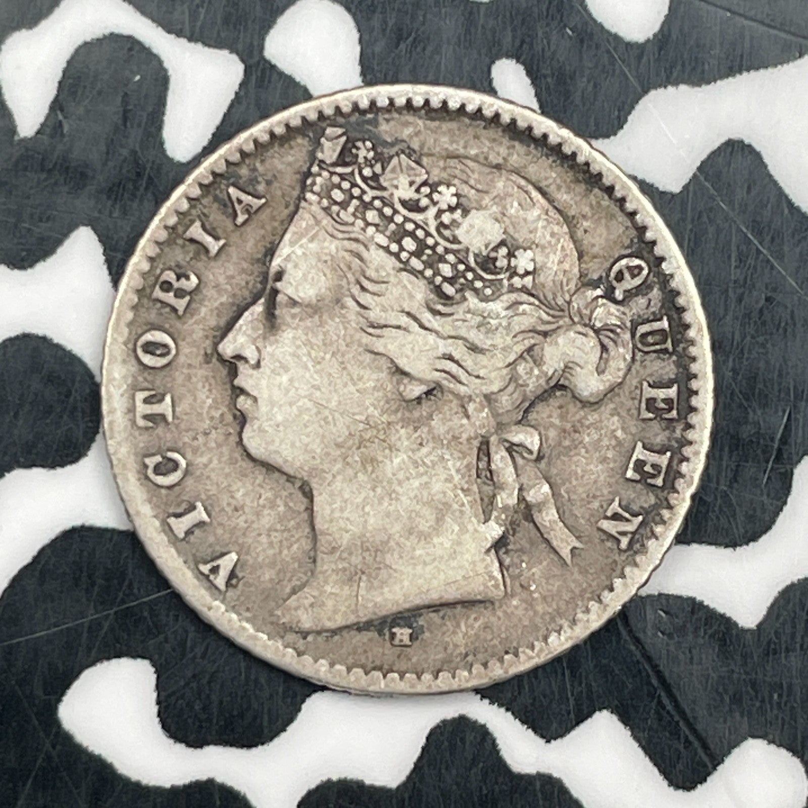 1877-H Mauritius 20 Cent Lot#N3529 Silver!