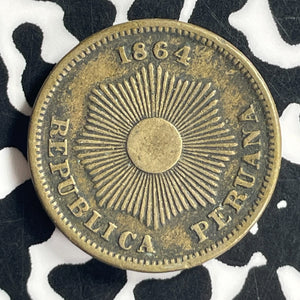 1864 Peru 1 Centavo Lot#T6873