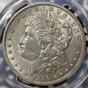 1896-O U.S. $1 Morgan Dollar PCGS AU53 Lot#G9302 Silver!