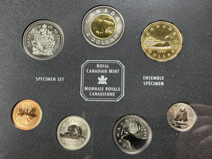 1998 Canada  7x Coin Specimen Set Lot#B2223 With Case & C.O.A.