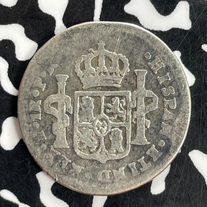 1790-PTS PR Bolivia 1 Real Lot#C1066 Silver! Old Cleaning