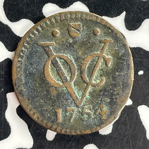 1754 Netherlands East Indies 1/2 Duit Half Duit Lot#T7347
