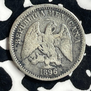 1896-Zs Z Mexico 5 Centavos Lot#T6974 Silver!