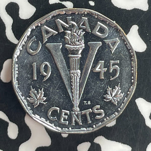 1945 Canada 5 Cents Lot#T7587 High Grade! Beautiful!