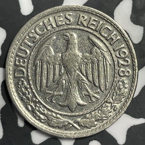 1928-D Germany 50 Pfennig Lot#E6697