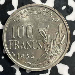 1954 France 100 Francs Lot#T0858 High Grade! Beautiful! KM#919.1