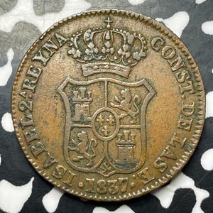 1837 Spain Catalonia 3 Quartos Lot#MK331
