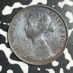 1864 Nova Scotia Large Cent Lot#T3217 Beautiful Detail, Obverse Scratch