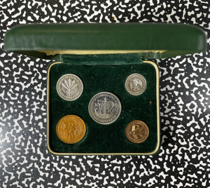 1955 Cyprus 5x Coin Proof Set Lot#B2793 With Case