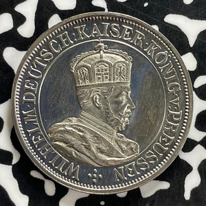 1888 Germany Death Of Kaiser Wilhelm Medal Lot#JM0238 Silver! 30mm