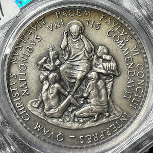 (1966) Vatican City Pope Paul VI Medal PCGS SP65 Lot#GV7911 Silver! Gem BU!