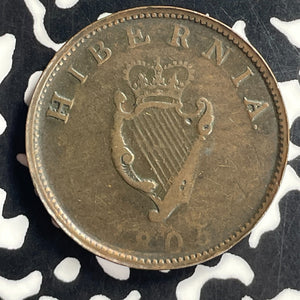 1805 Ireland Hibernia 1/2 Penny Lot#T7081 KM#147.1