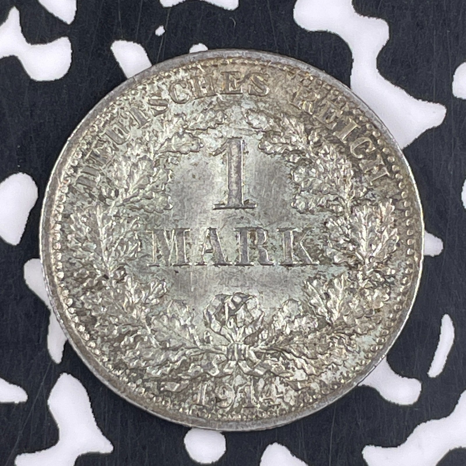 1914-D Germany 1 Mark Lot#F2612 Silver! High Grade! Beautiful!