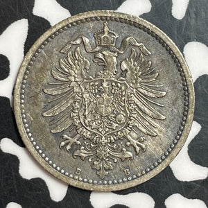 1875-B Germany 50 Pfennig Lot#T2380 Silver! Nice!