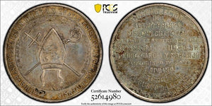 1909 Peru Bishop Pedro Naranjo Consecration Medal PCGS MS62 Lot#G1018 Silver!