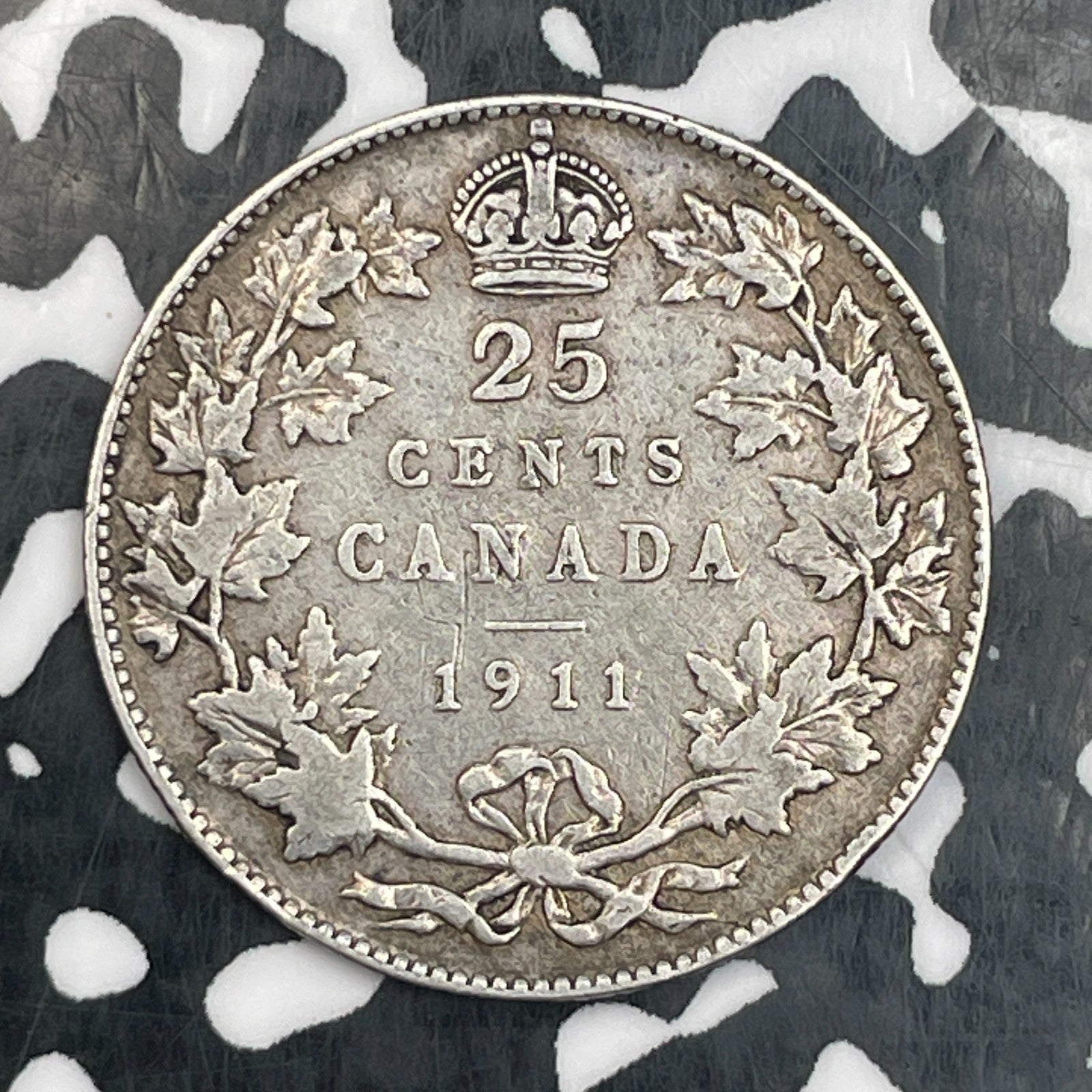 1911 Canada 25 Cents Lot#N0258 Silver!