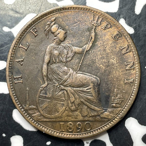 1890 Great Britain 1/2 Penny Half Penny Lot#E8968