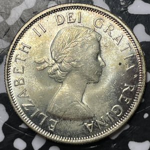 1955 Canada 50 Cents Lot#D7042 Silver! High Grade! Beautiful!