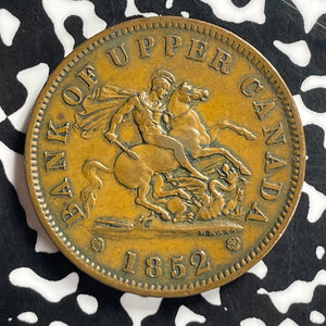 1852 Upper Canada 1 Penny Token Lot#T7146 Nice!