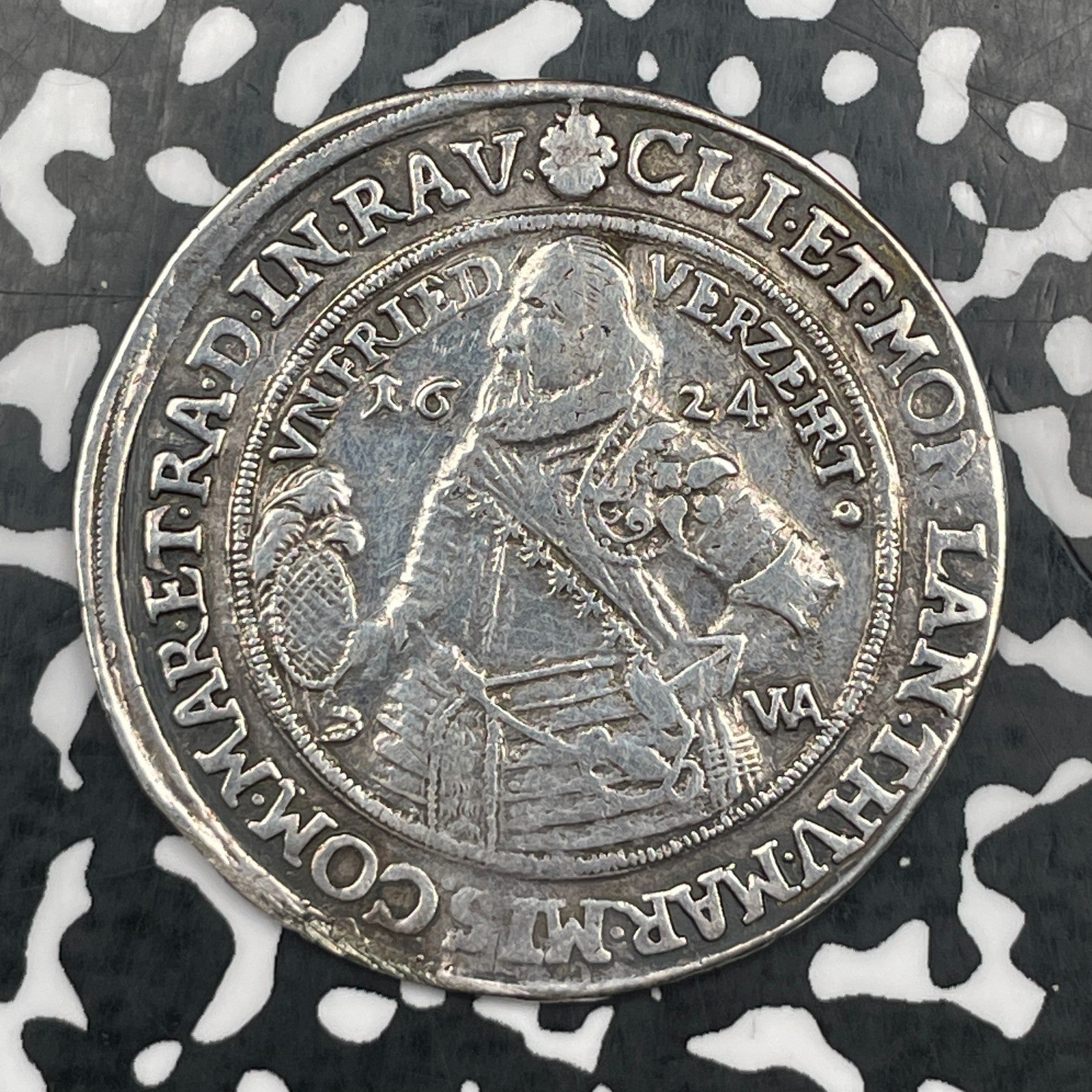 1624-WA Germany Saxe-Old-Gotha 1/2 Thaler Lot#JM2079 Silver! Cleaned. KM#96