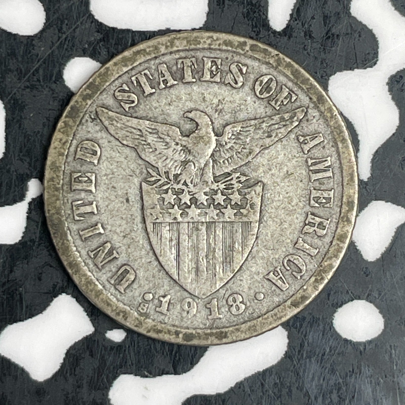 1918-S U.S. Philippines 10 Centavos Lot#N0572 Silver!