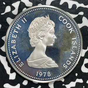 1978 Cook Islands Elizabeth II 25th $10 Dollars Proof & FDC Set Lot#B2808 Silver