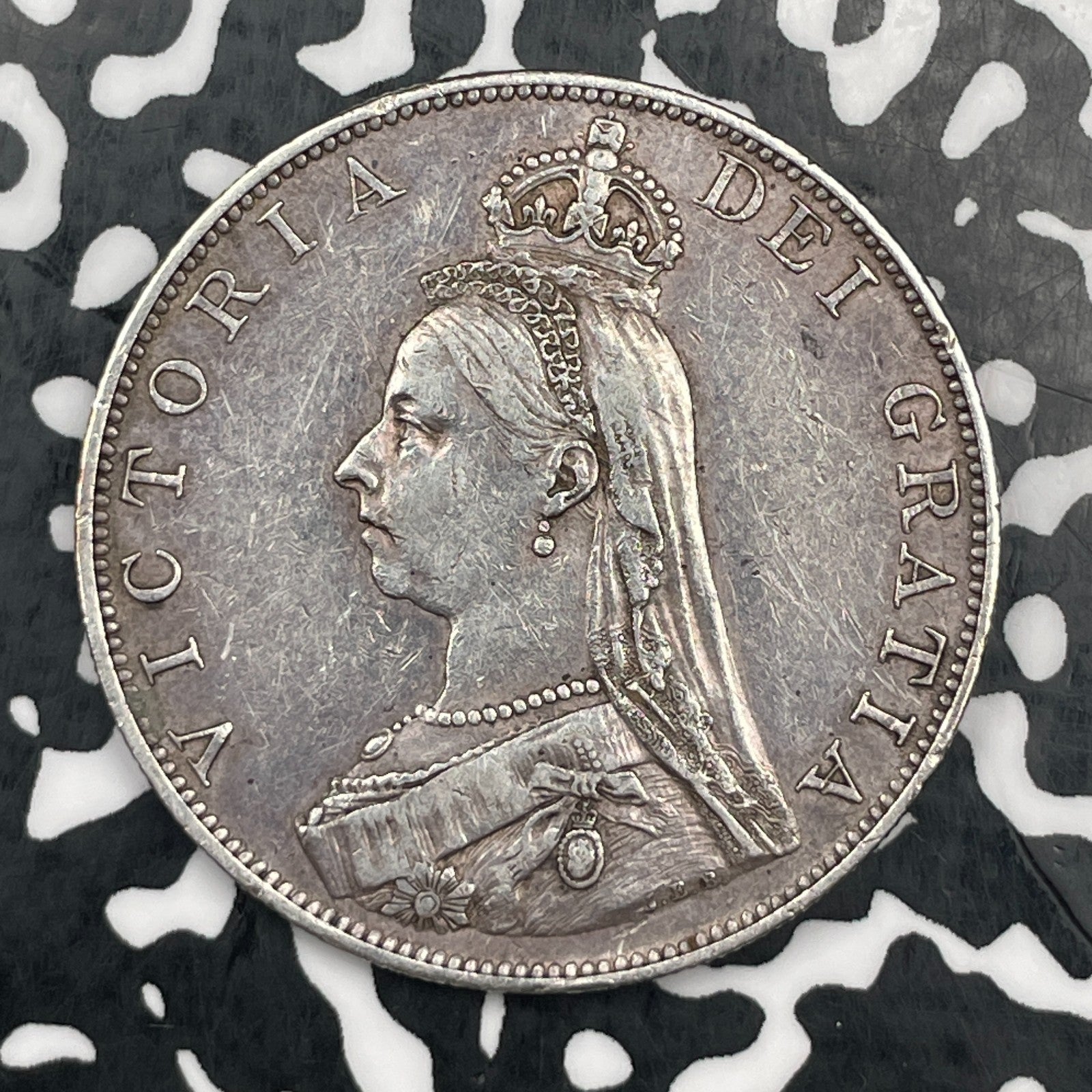 1887 Great Britain Victoria Double Florin Lot#JM1854 Large Silver!