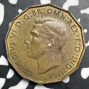 1937 Great Britain 3 Pence Threepence Lot#C0882 Nice!