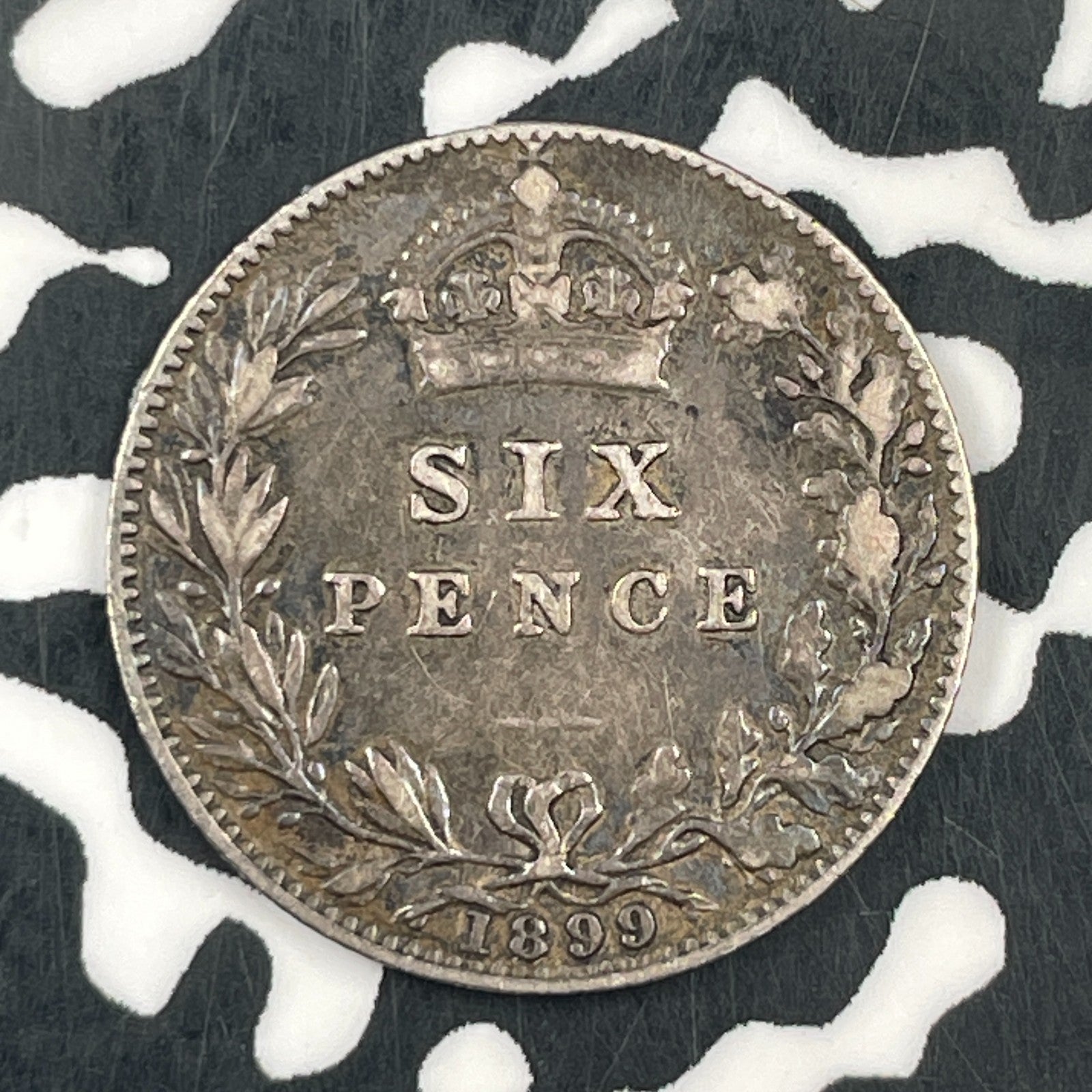 1899 Great Britain 6 Pence Sixpence Lot#F5617 Silver!