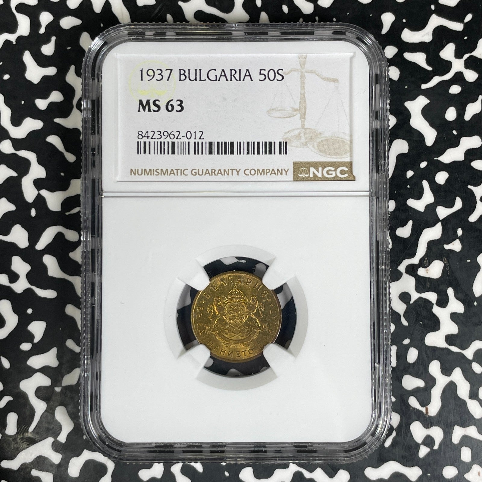 1937 Bulgaria 50 Stotinki NGC MS63 Lot#G1658 Choice UNC!
