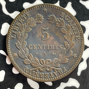 1877-A France 5 Centimes Lot#T7259 Better Date