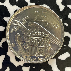 1957 (66) Spain 25 Pesetas Lot#T3010 High Grade! Beautiful!