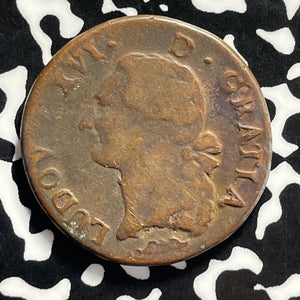 1782 France 1 Sol Lot#T9527