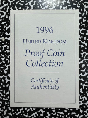1996 G.B. 9x Coin Proof Set Lot#B2678 Including Silver! With Case & C.O.A.