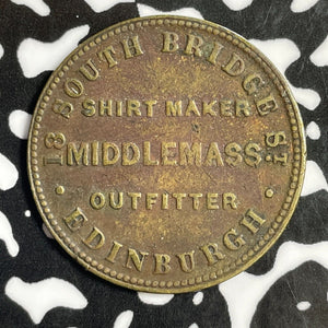 Undated Scotland Edinburgh Middlemass Clothier Farthing Token Lot#E1782