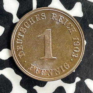 1903-J Germany 1 Pfennig Lot#C1080 High Grade! Beautiful!