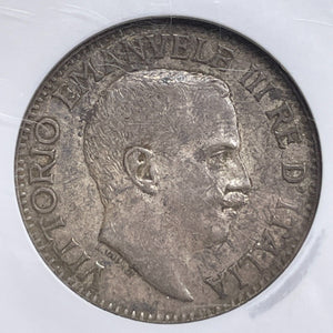1910-R Italian Somaliland 1/2 Rupia NGC XF45 Lot#G7029 Silver!