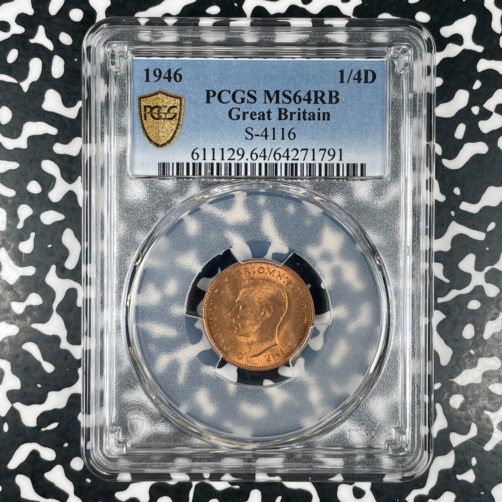 1946 Great Britain Farthing PCGS MS64RB (16 Available) (1 Coin Only) S-4116