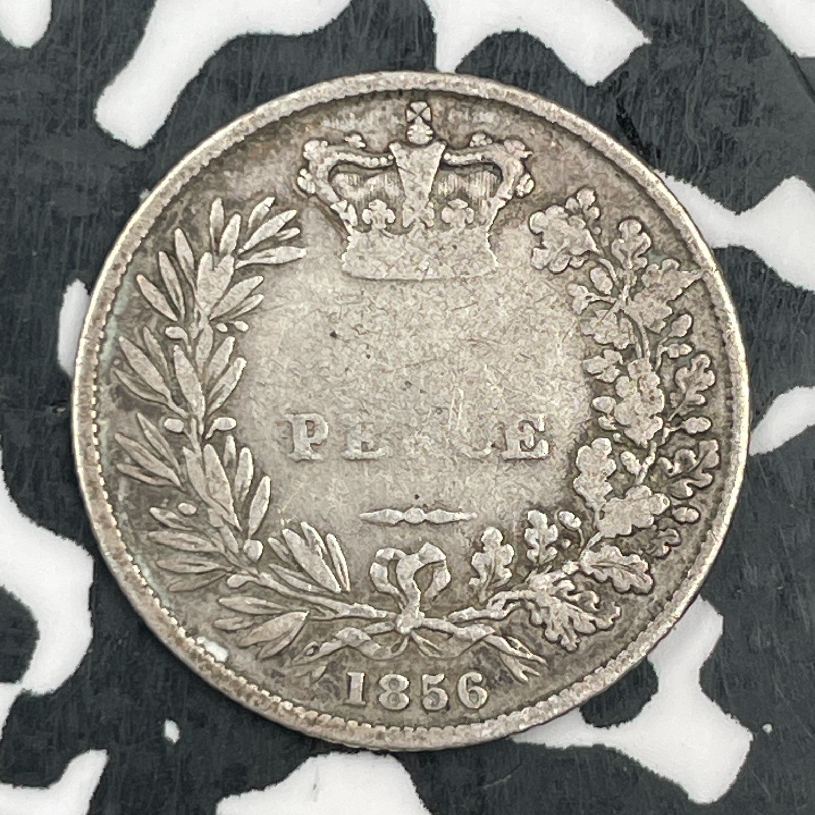 1856 Great Britain 6 Pence Sixpence Lot#F8632 Silver!