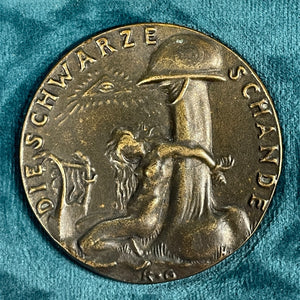 1920 Germany Watch On The Rhine/Black Shame Medal By Goetz Lot#B2436 56mm