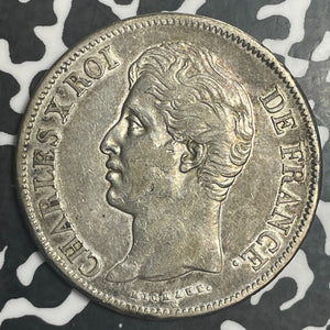 1829-A France 5 Francs Lot#JM9127 Large Silver! Nice!