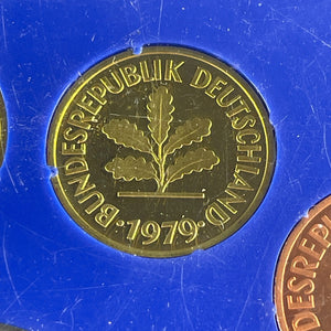 1979-G West Germany 10x Coin Proof Set Lot#B2407 With Case