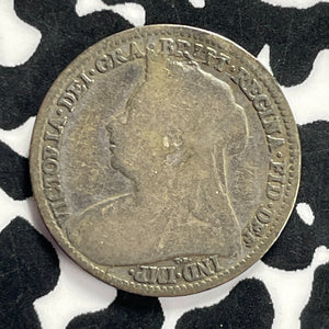 1895 Great Britain 3 Pence Threepence Lot#T9439 Silver!