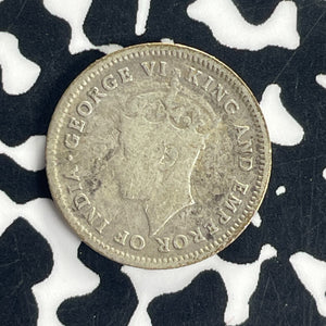 1943 British Guiana 4 Pence Fourpence Lot#T8539 Silver!
